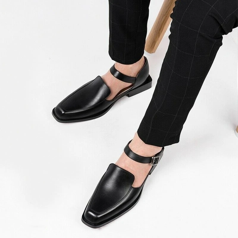 Chaussures décontractées pour homme avec boucle bout rond_voghion.com