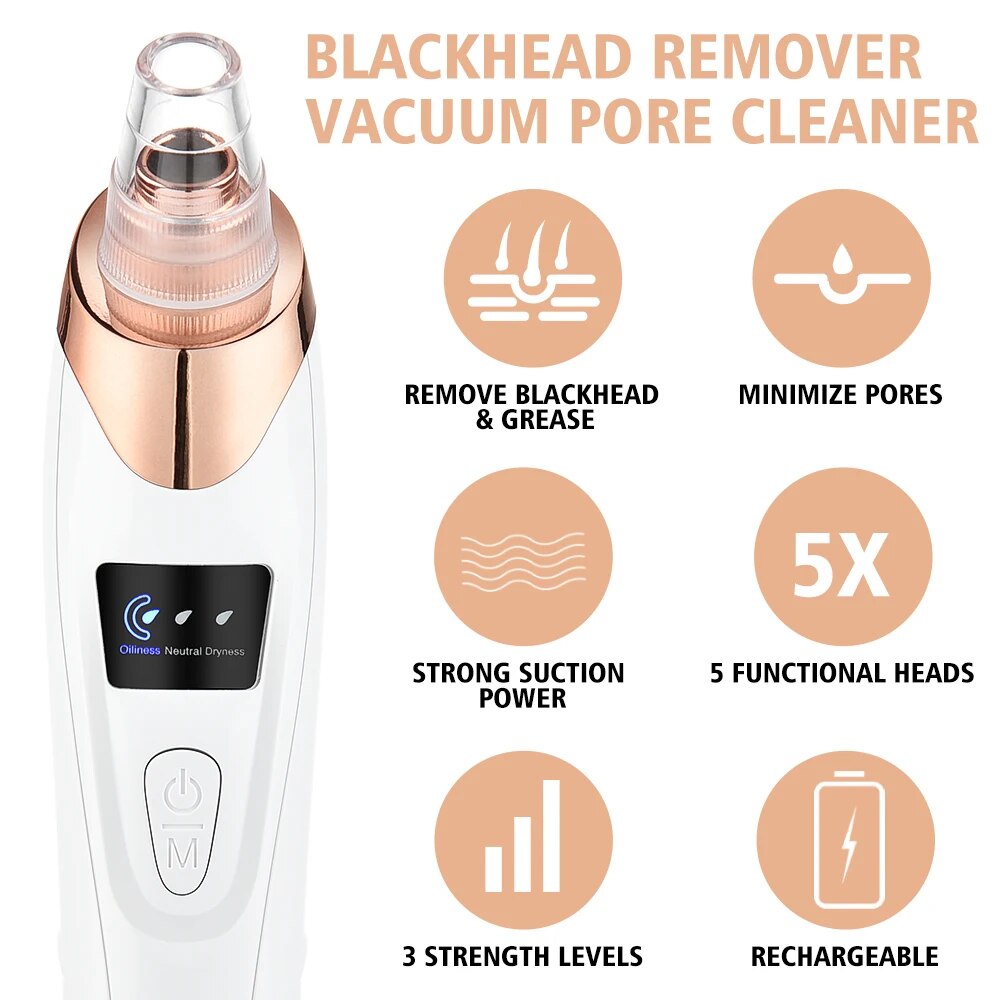 Comedon Electric Printer Vacuum Acne Black Stains Remove Facial Deep Cleansing Pore Cleaner Hine Skin Care Tools_voghion.com