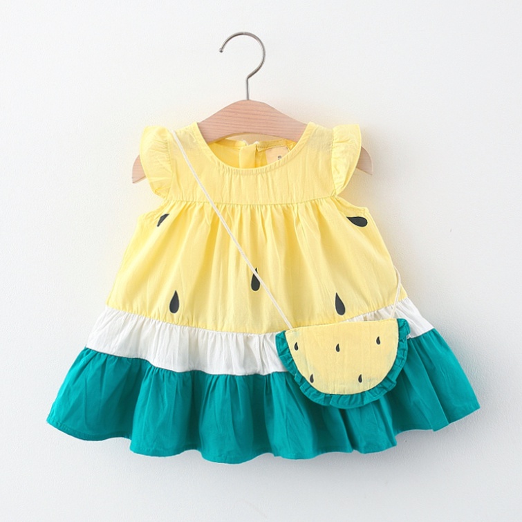 Baby Clothes Baby Girl Cute Watermelon Dress Summer Cotton Kids Clothes