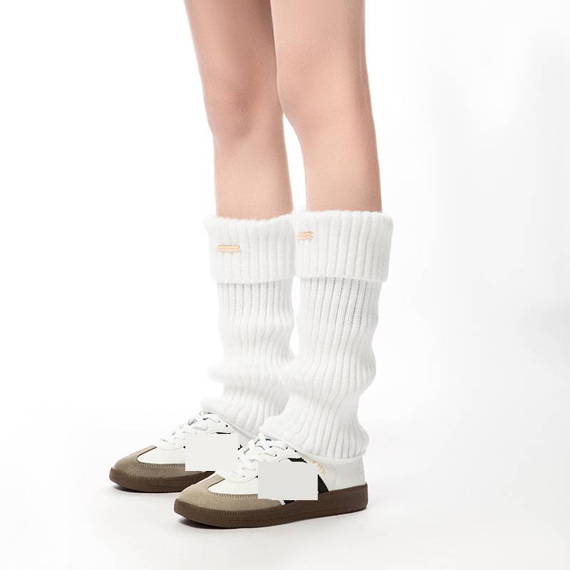 Beinwärmer, Yoga-Socken, einteilige Subkultur-Wadenstrümpfe, modische Schlankheitssocken mit Metalllabel_voghion.com