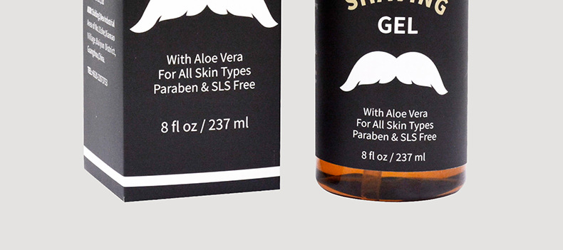 Gel de ras pentru bărbați, curățare, hidratare, răcoritor, fără spumă, cremă de ras calmantă_voghion.com
