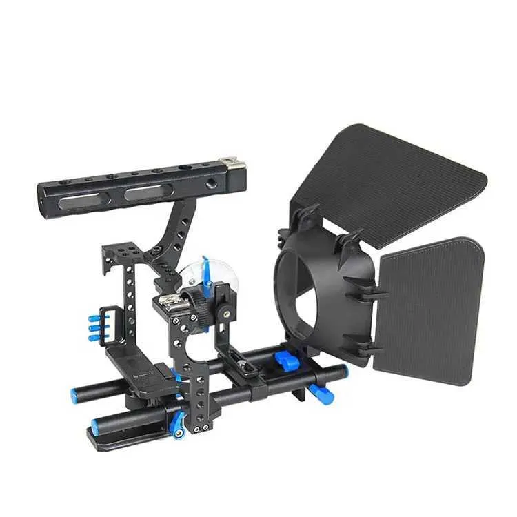 Stabilisatoren A7 Videostabilisator Kamerakäfeg Grëff Dsrl Buerrigg Fir GH4 A6300 A6500 A7S A7R A7Rii A7Sii Filmkäfeg_voghion.com