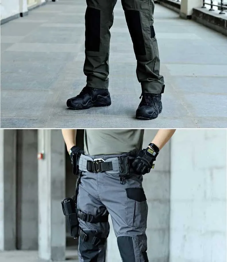 Militär Taktesch Cargo Männer Arméi Trainingshosen Multi-Täsch Verschleißbeständeg Waasserdicht Hosen Männer Wanderhosen Casual Hosen_voghion.com