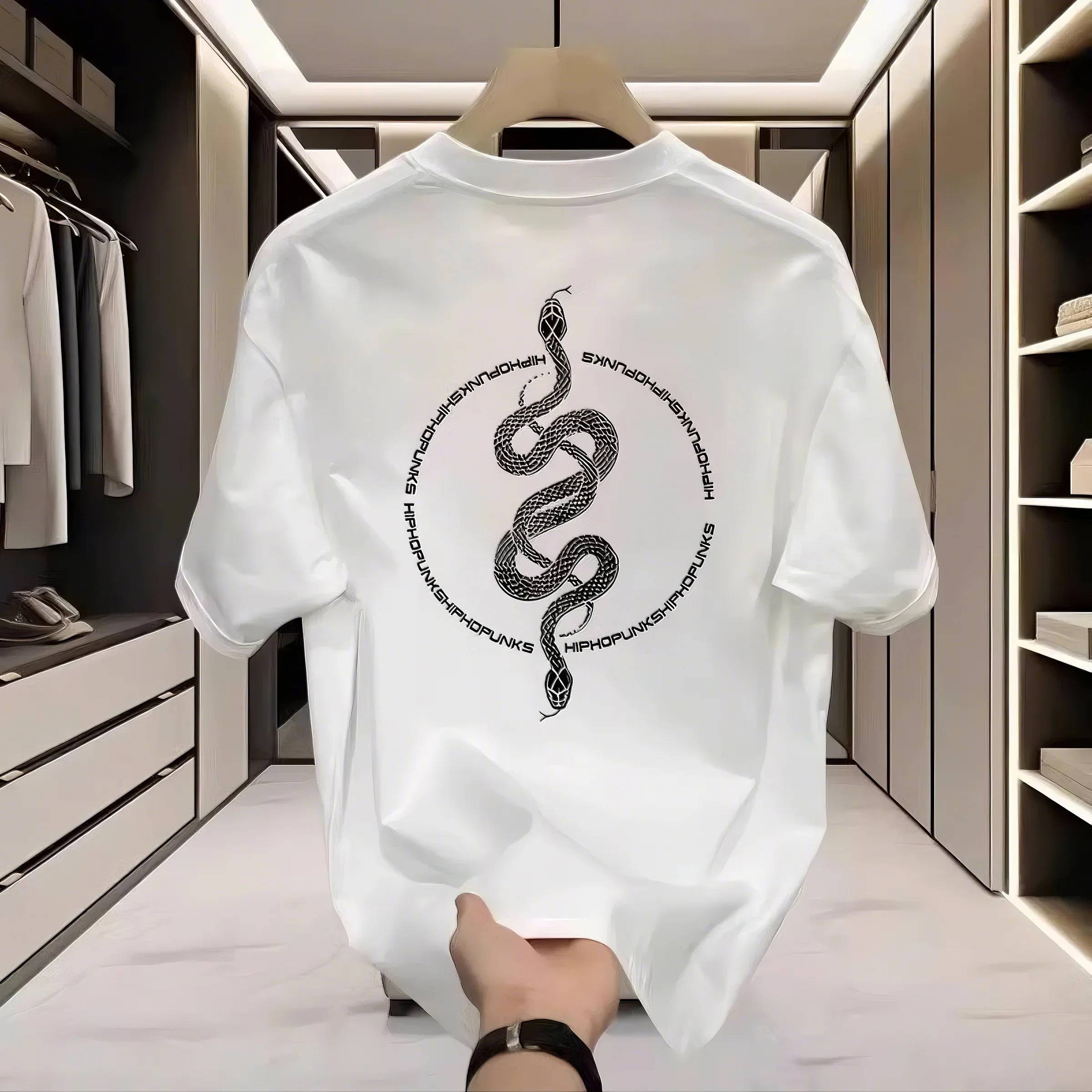 New Cotton Fashion Sense Printing Short-sleeved T-shirt Unisex Men Summer Tide Loose Hundred Tops