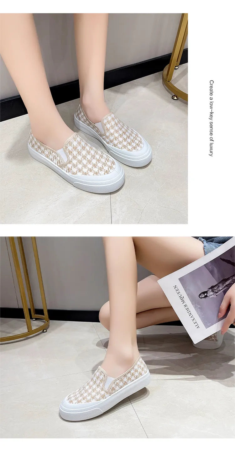 Grube, płócienne, uniwersalne, modne, damskie, wyszczuplające, codzienne i modne, oddychające buty typu board_voghion.com