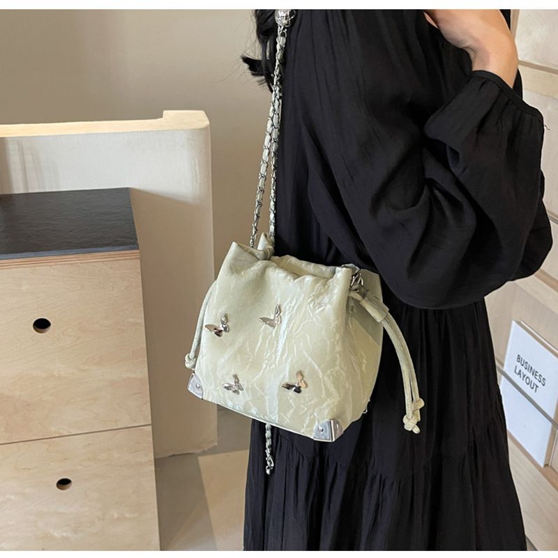 Borsa a mano Super Niche per donna Nuova borsa a secchiello popolare a forma di farfalla, versatile, monospalla, diagonale_voghion.com