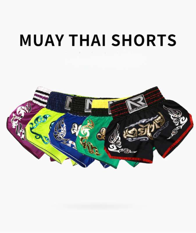 Pantaloncini Muay Thai thailandesi per uomini e donne adulti MMA Training Performance Boxe Arti marziali Sanda Combattimento uomini e donne_voghion.com