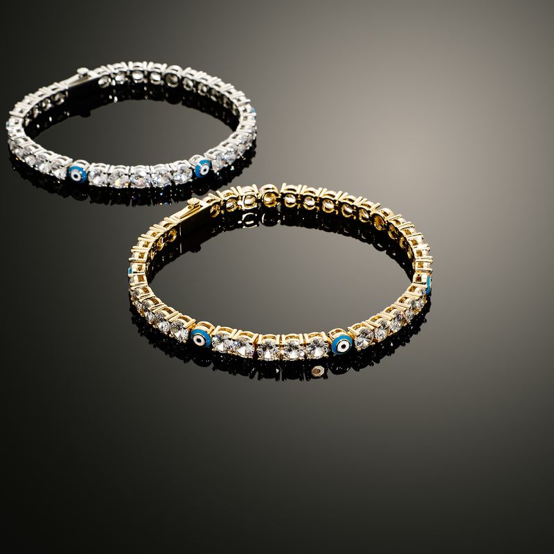 5mm Hip Hop Devil's Eye Zircon Tenniskette Volldiameter Bracelet Faarfbehalen Männer a Fraen Summer Accessoiren_voghion.com