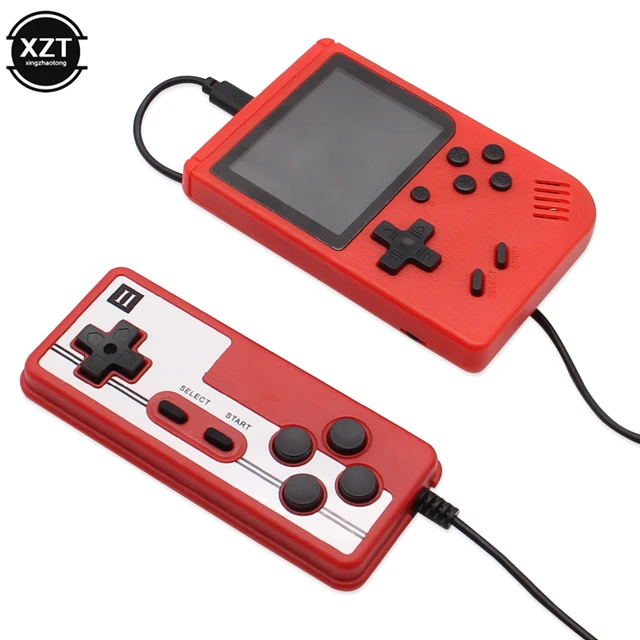 Retro bärbar minihandhållen videokonsol 8-bitars 3,0 tums LCD-skärm för barn färgspel Inbyggd 400 spel_voghion.com