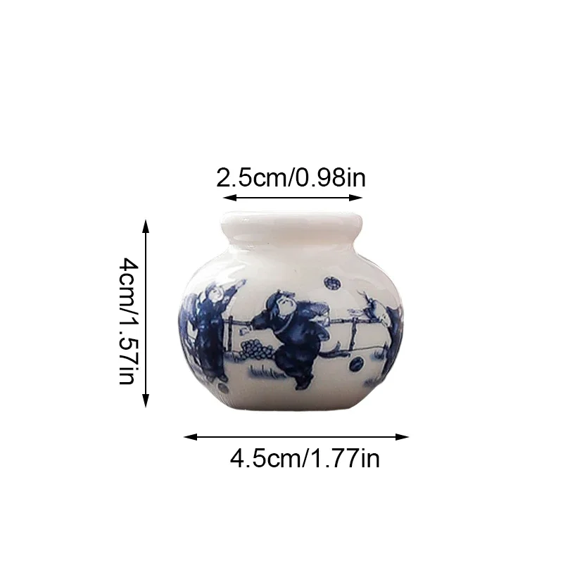 Vintage Porcelain Mini Vase Handcrafted Floral Table Ornament_voghion.com