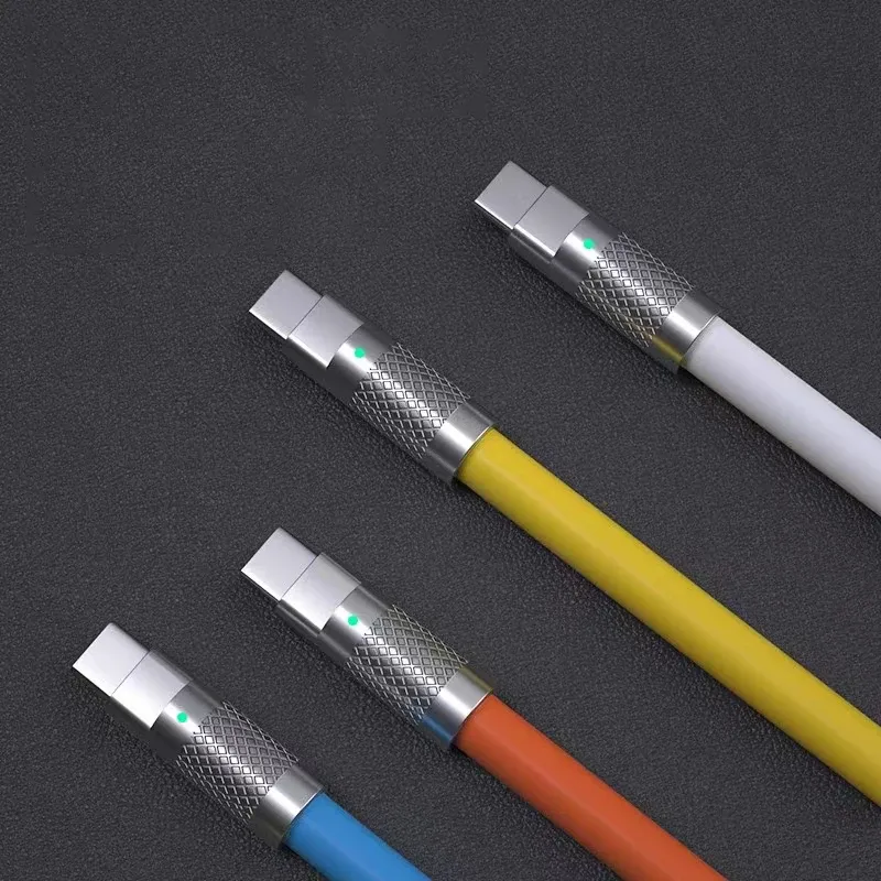 Cable de carga rápida USB tipo C de 120 W, 1 m y 2 m, de alta calidad, para iPhone y Android._voghion.com