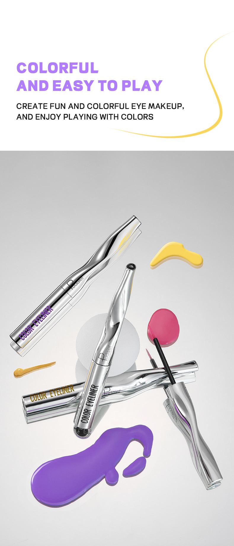 Eyeliner Kalem Dayanıklı Su Geçirmez Çok İnce Renkli Sıvı Eyeliner Kalem_voghion.com