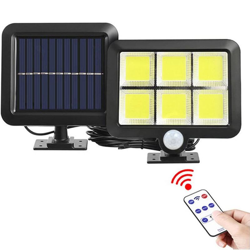 Lampă stradală COB cu telecomandă inteligentă, cu perete puternic, impermeabilă și cu senzor solar uman, pentru curte, cu senzor solar uman,_voghion.com