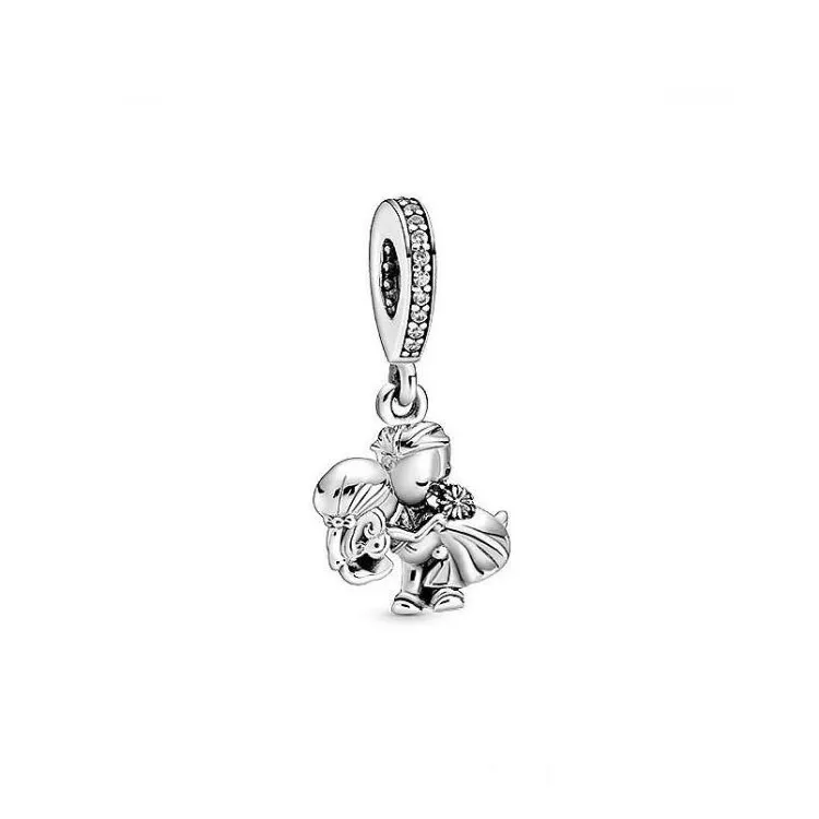 Brățări DIY din argint sterlin S, coliere, pandantiv, farmece, inimă, stea, dragoste, designer de bijuterii, accesorii_voghion.com