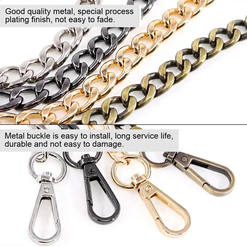 40120CM Hoge kwaliteit ketting DIY geweven aluminium schouderband crossbody tas metalen vervangende kettingen accessoires 240809_voghion.com