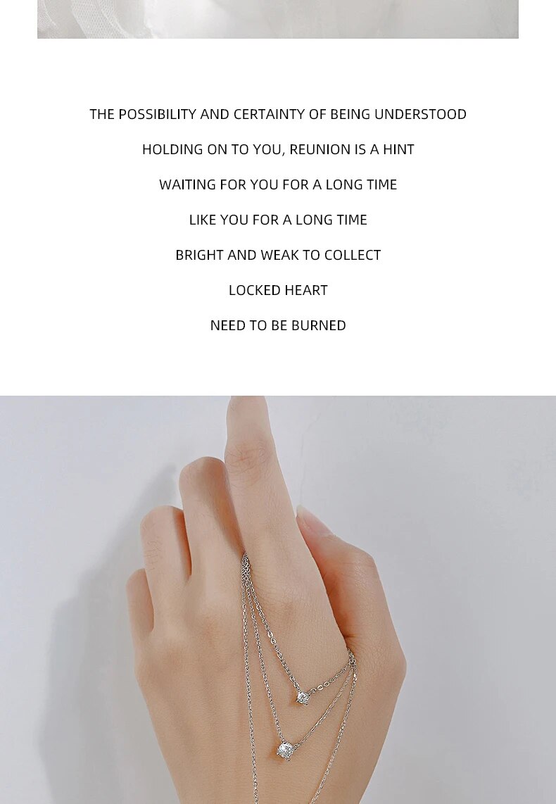 Fashion Modian Brands Simple Sterg Sier Geometric Cut Sparkg Zircon Pendant Necklace for Women Wedding Engagement Jewelry_voghion.com