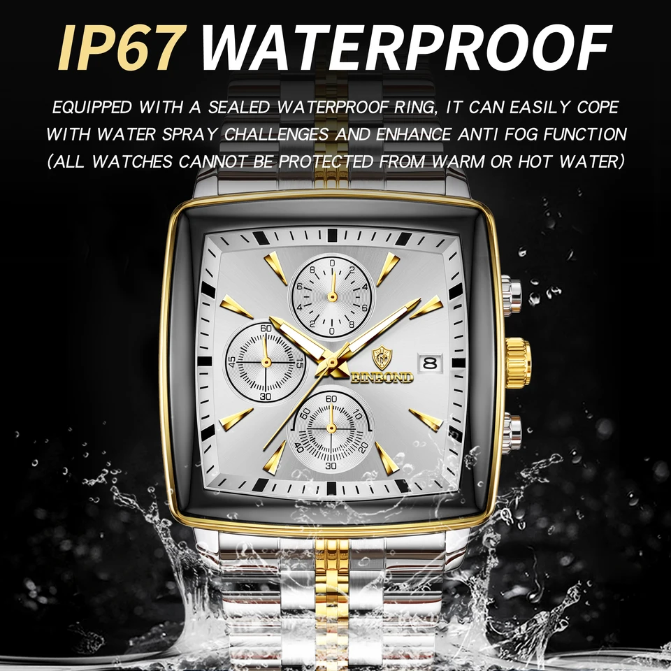 Luxury Quartz Chronograph Watch For Men Luminous Waterproof_voghion.com