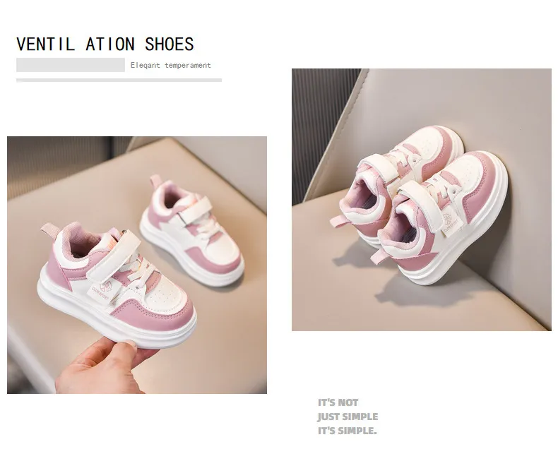 Kids Sneakers White Pink Black Children Casual Littlesprouts Boys Girls Toddler Outdoor Sports Trainers Shoes Sizes 22 -_desvips.com