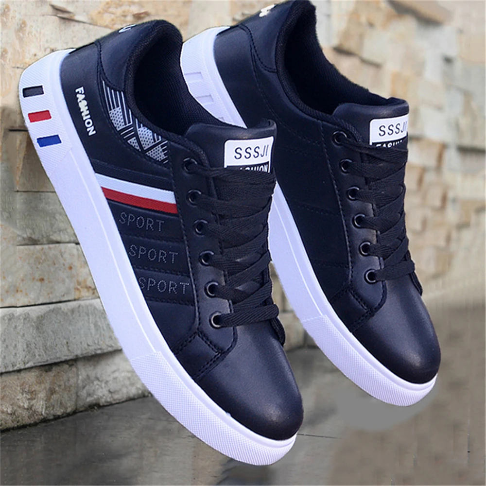 2023 P7 casual lightweight and breathable flat lace up men's white sports shoes business trave_voghion.com