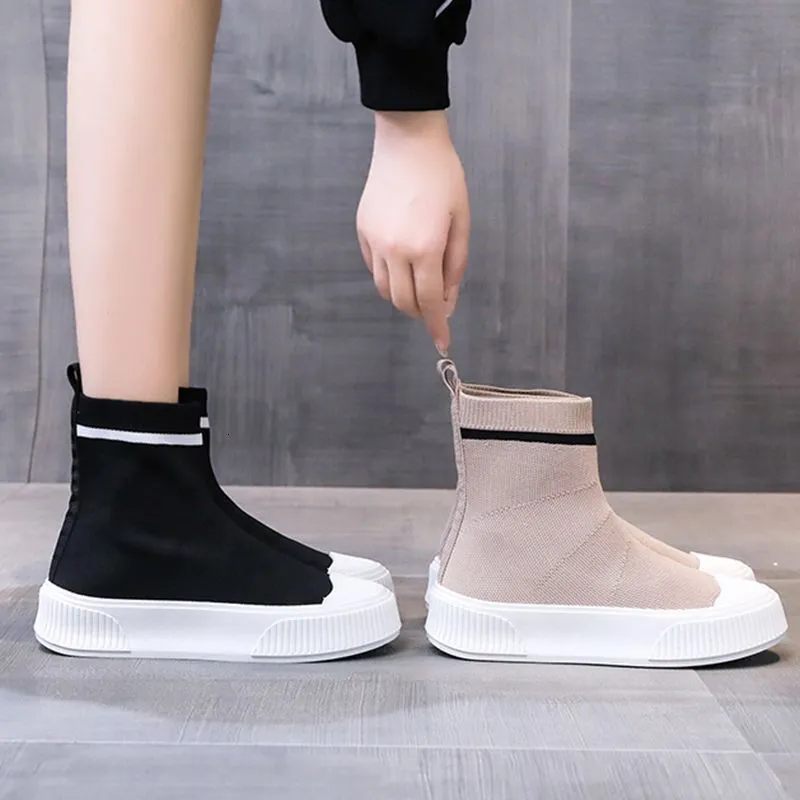 Adītas zeķes, sieviešu daudzpusīgas zeķes, 2024. gada vasaras jaunums, plānas, modernas, ikdienas, plakanas, augstas kurpes, Martin_voghion.com