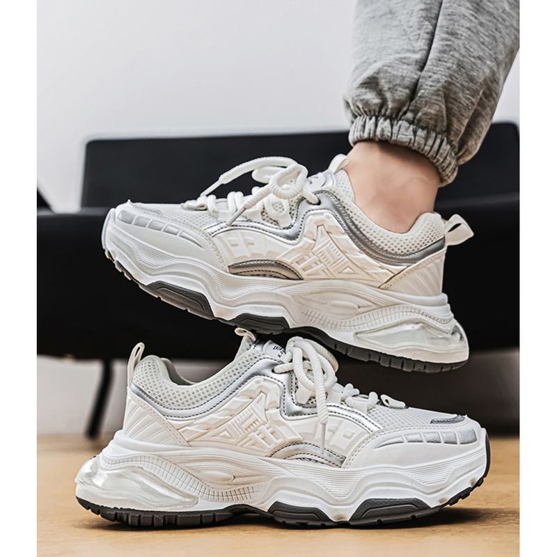 Daddy men 2024 autumn and winter new fashion ins thick sole increase casual sports shoes_voghion.com
