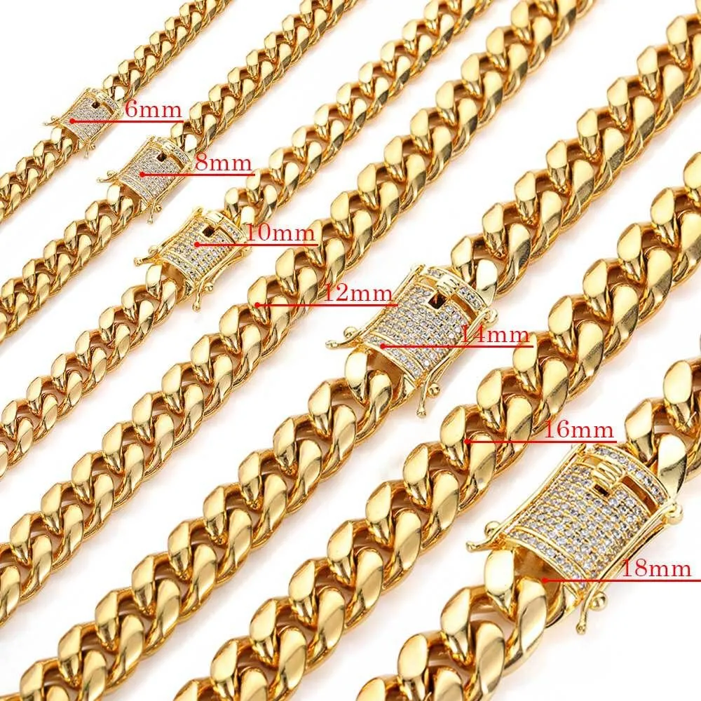 Zircon Cuban Chain Bracelet For Men Gold Plated Dragon Bangle_voghion.com