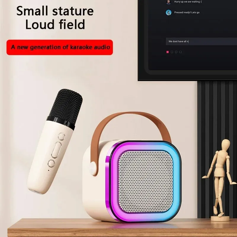 K12 Karaoke Hine Portable Bluetooth 5.3 PA Speaker System With 1-2 Wireless Microphones Home Family Singing Kids Xmas_voghion.com
