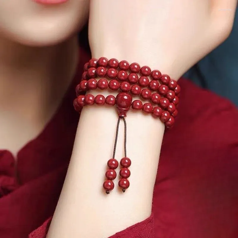 Strand Cinnabar 108 Buddha Beads String Meaning Beautiful_ipsvogv.com