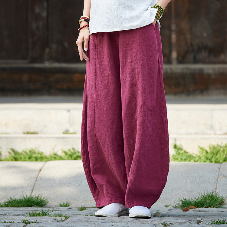 Women's Lantern Pants Retro Slimming Casual Trousers For Women_voghion.com