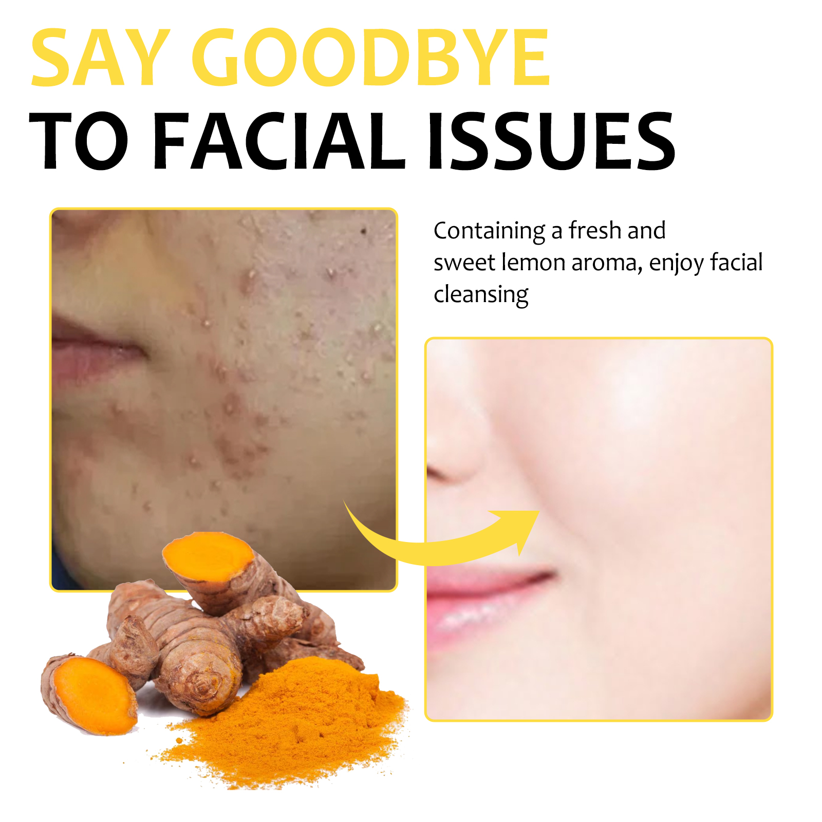 Eelhoe Turmeric Cleansing Pad Deeply Cleanses Skin, Removes Dirt, Controls Oil And Softens Exfoliated And Tender Ski_voghion.com
