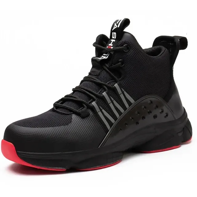 Werklaarzen voor heren Onverwoestbare veiligheidsschoenen Heren Stalen neus PunctureProof Sneakers voor 240613_voghion.com