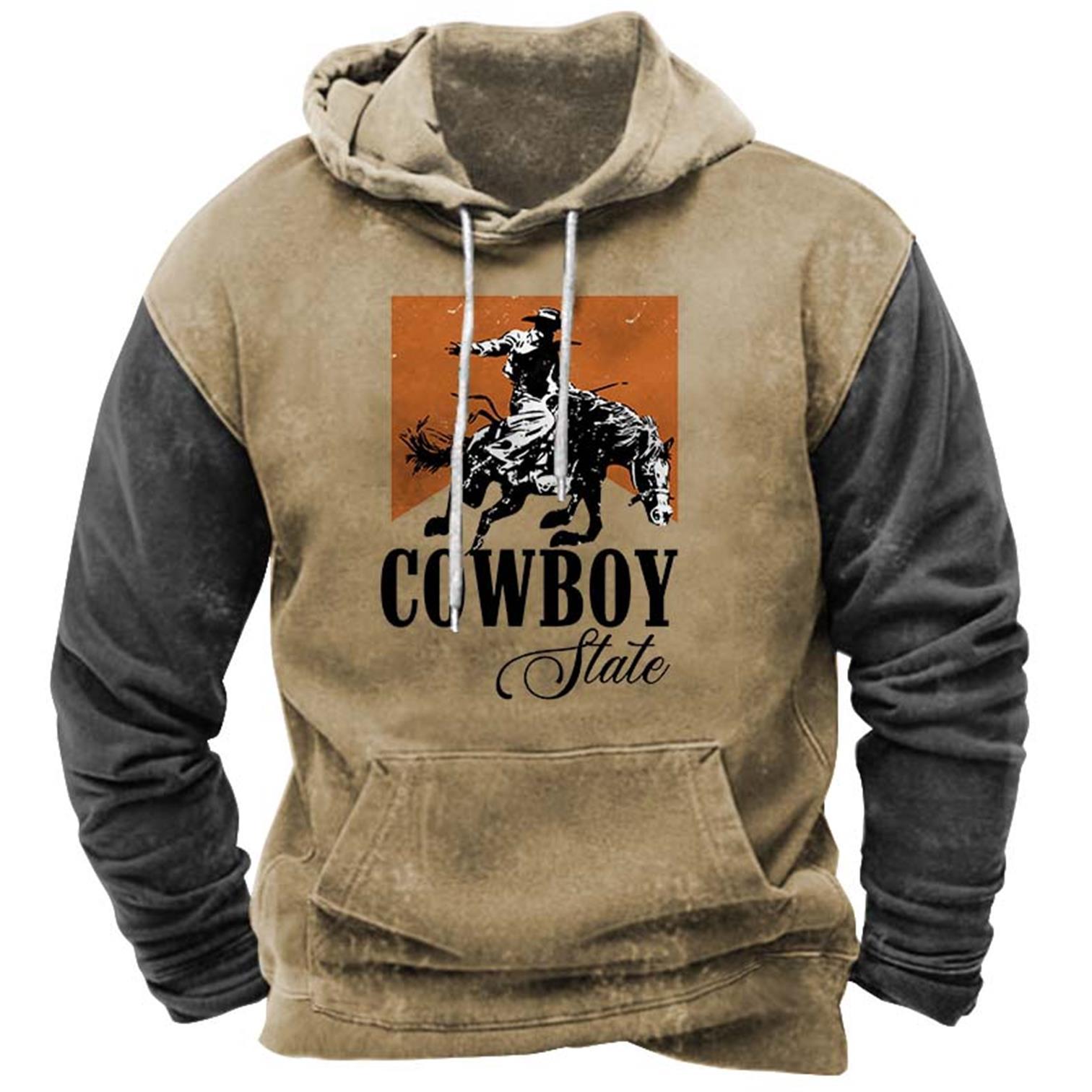 Maglione con cappuccio da uomo, popolare maglione 3D con cappuccio, corda e tasca_voghion.com