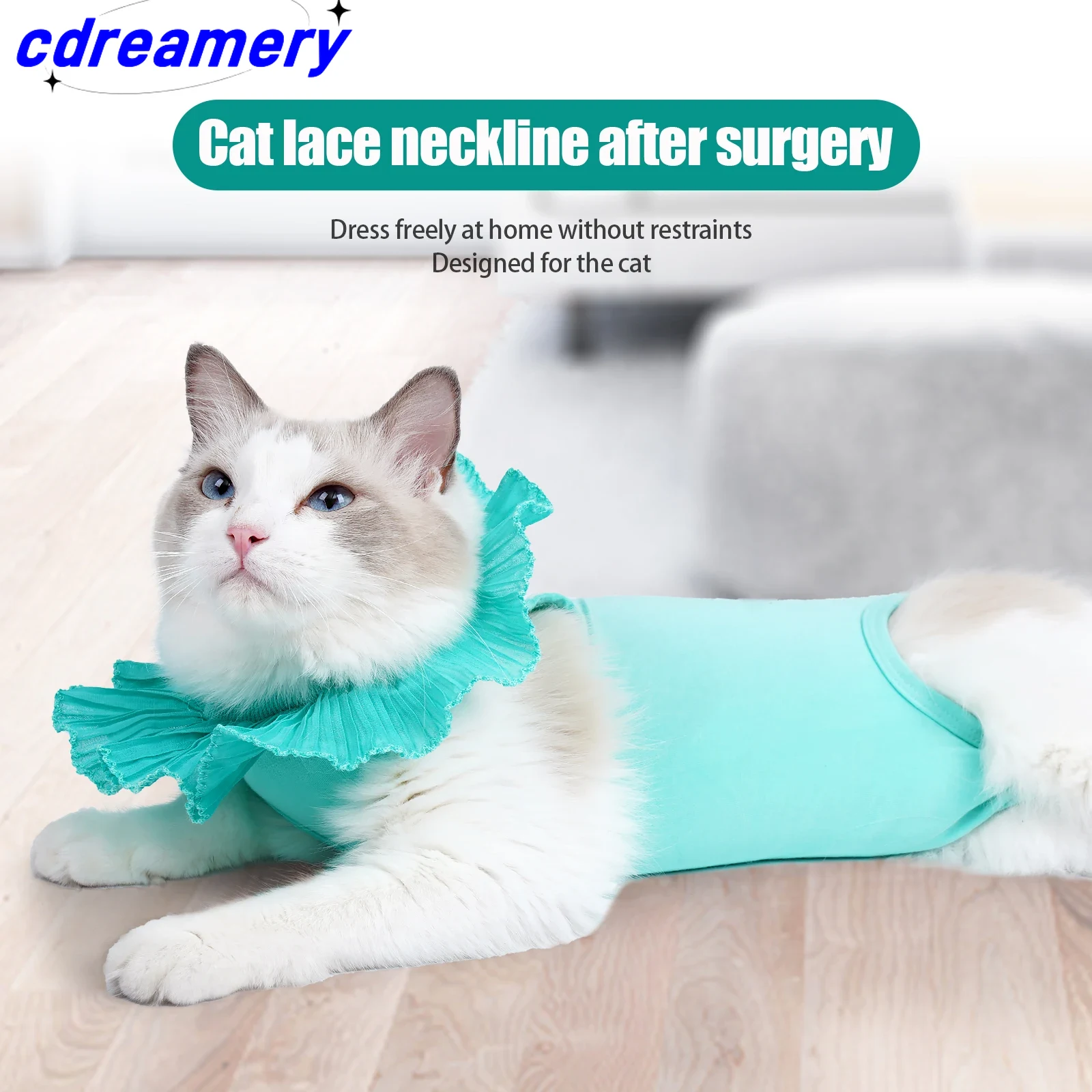 Cat Recovery Suit Sterilization Post-Operative Clothes Anti-lick Recovery Clothing After Surgery Protection Suit Cat Accessories_voghion.com