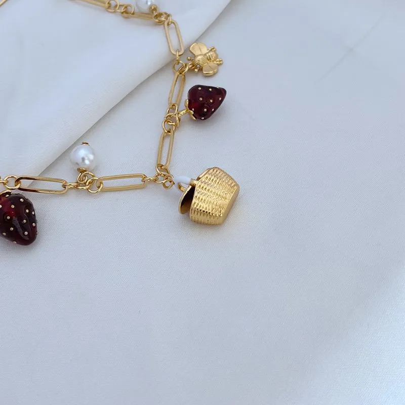 Collana con ciondolo a forma di cesto di fiori dolce alla moda, stile campagna, fiocco unico, da donna, in metallo, sailormoon, lunga_voghion.com