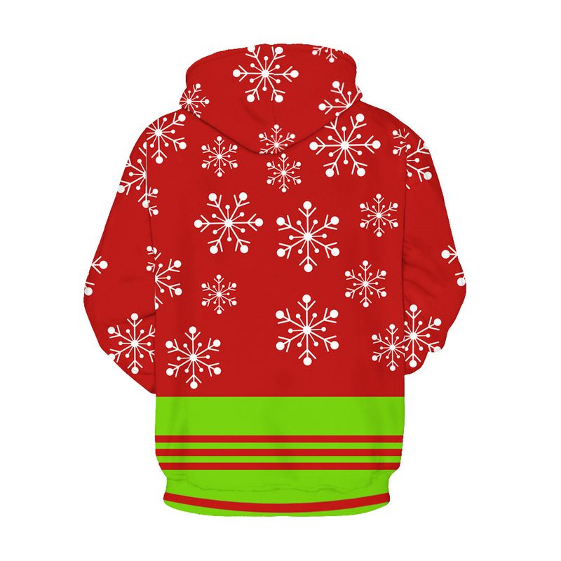 Women's Clothing Grinch digital printing couple wear trendy loose casual hooded sweatshirt_voghion.com