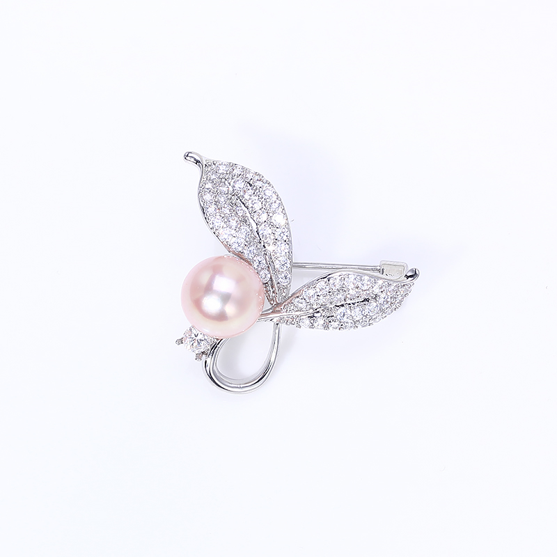 Accessori fai da te: scollo di perle, spilla a foglia, accessori antiriflesso in oro genuino placcato in rame, supporto vuoto_voghion.com