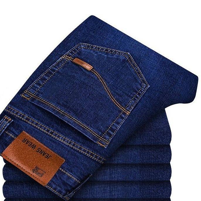 ​​"Men's Straight-Leg Relaxed Fit Work Jeans – Durable Cotton Denim Pants For Casual & Labor (Breathable, Multi-Pocket Utility Design)"​​_mkmklike.com