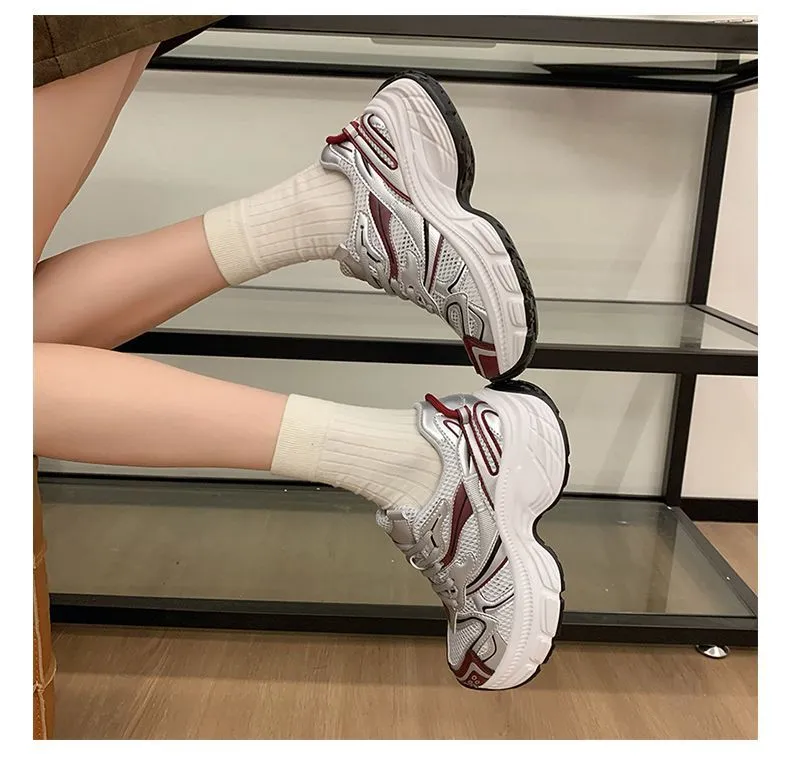 Designer For Women New Quality Running Shoes White Red Sier Breathable Outdoor Casual Trainers Sneakers 35-40_voghion.com