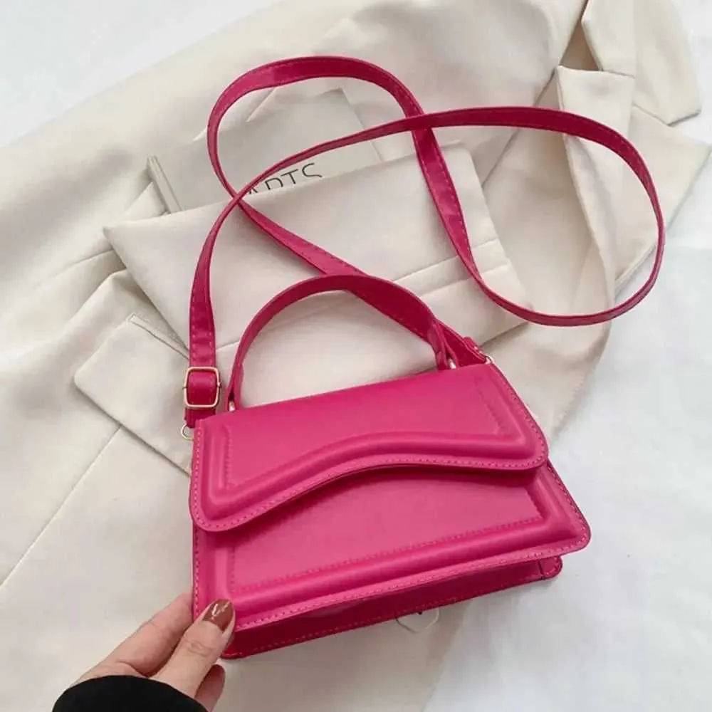 Neu Frauen Mode Sg Schulter Trend PU Leder Textur Messenger Handtaschen Solide Freizeit Stilvolle Umhängetaschen für_voghion.com