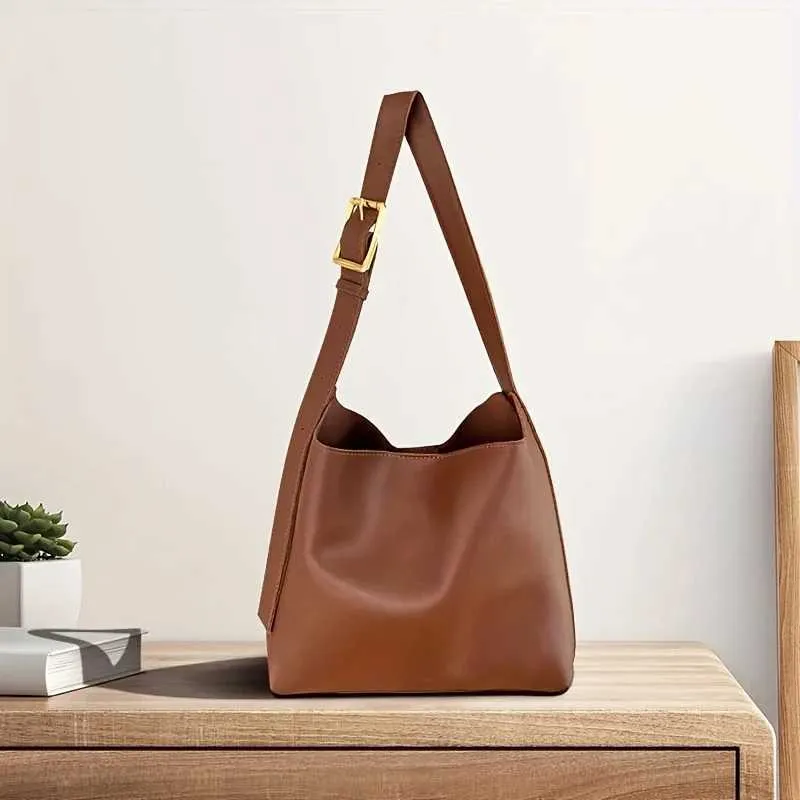 Full Mah Shoulder Solid Fi Handbag Cross Body Womens Minimum PU Leather Work Bag Y241025_voghion.com