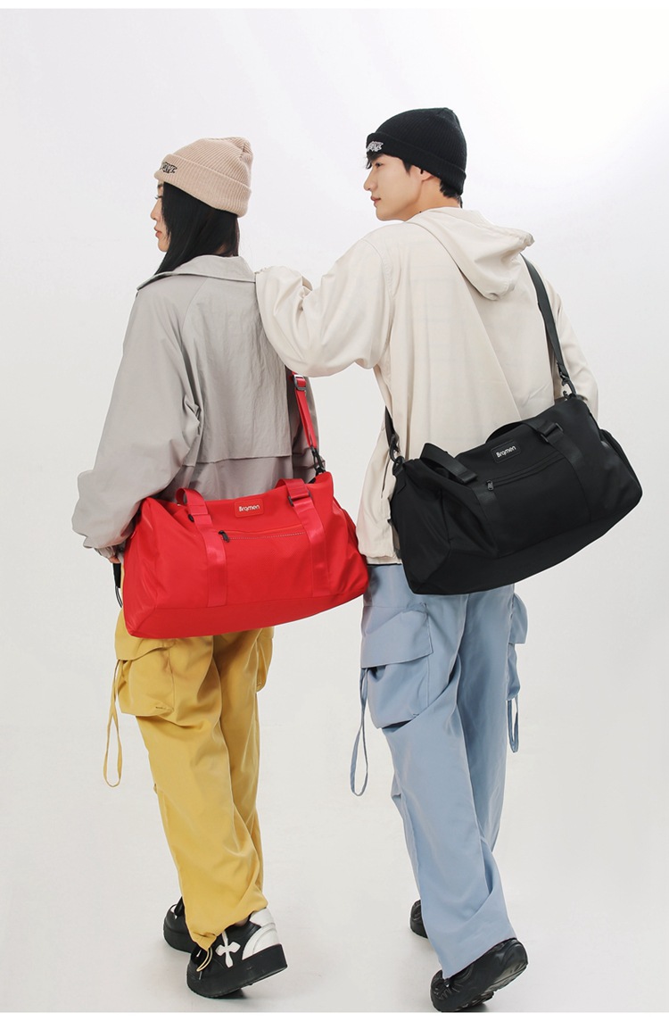 Men's and women's wet dry separation fitness bag, outdoor travel with shoe compartment luggage bag, can be used as a lever handbag_voghion.com