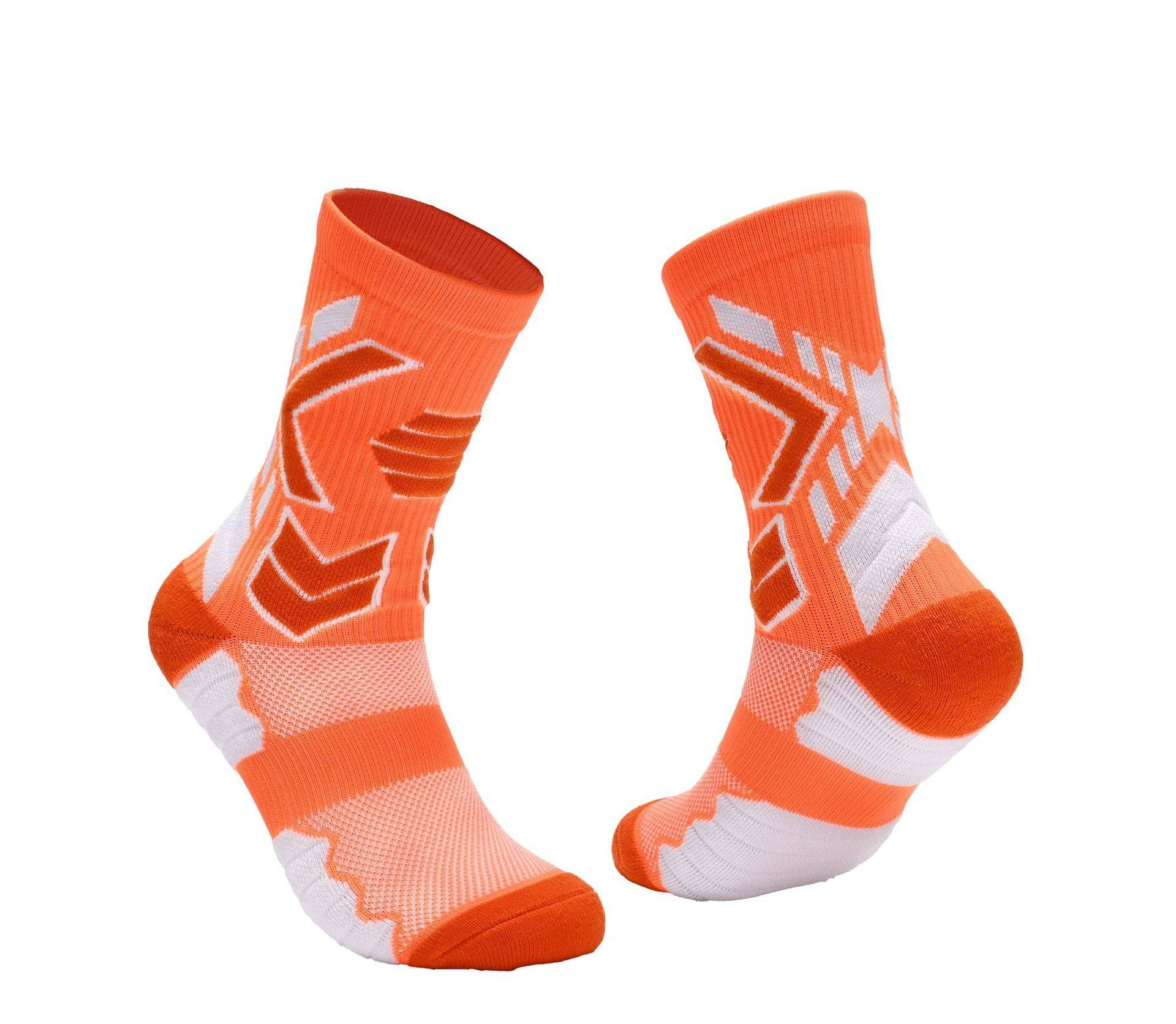 Breathable Cushioned Football Socks For Men & Youth - Moisture-Wicking Training Socks For Soccer, Basketball - White, Black, Red, Neon Green, Orange_voghion.com