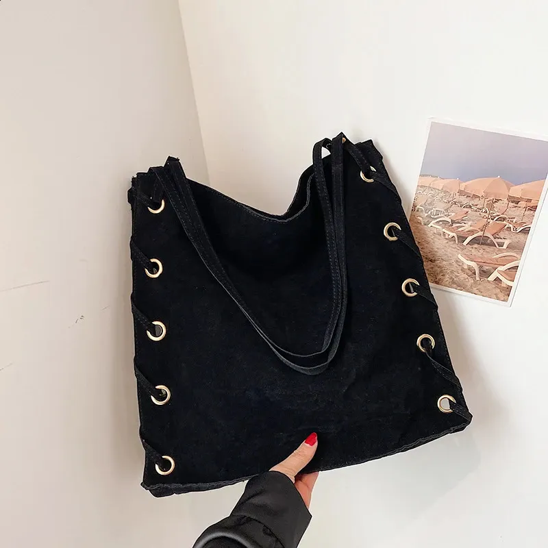 Ladies Handbags Brown Bags Tote Suede Leather Shoulder Women Top Handle Bag Female Sac A Main 240924_voghion.com