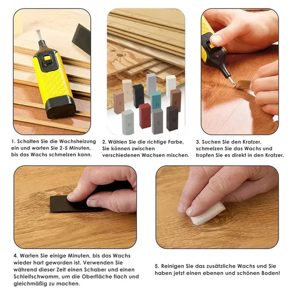 Kit di riparazione per piastrelle da pavimento, ideale per l'installazione di pavimenti in laminato e parquet._voghion.com