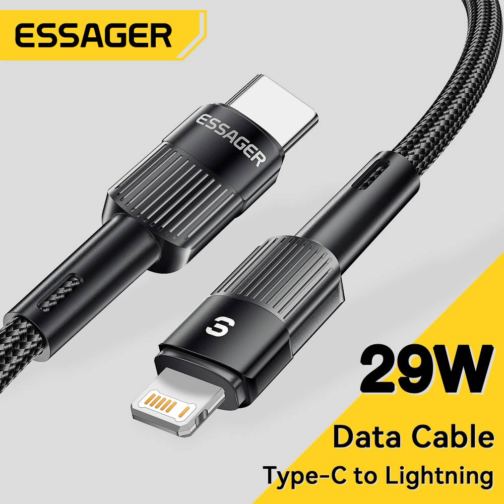 LANSKLBD Essager USB C Cable For IPhone 14 13 12 11 pro Max XS 20W Fast Charging Cable Data Line Charger For iPad Mobile Phone Wire Cord_voghion.com