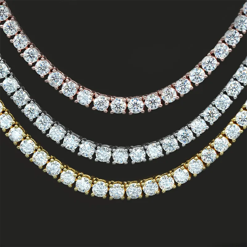 vente en gros moi femmes glace plaqué or S sterlig argent teis hiphop ecklace bijoux vvs diamod mossaite moissaite_voghion.com