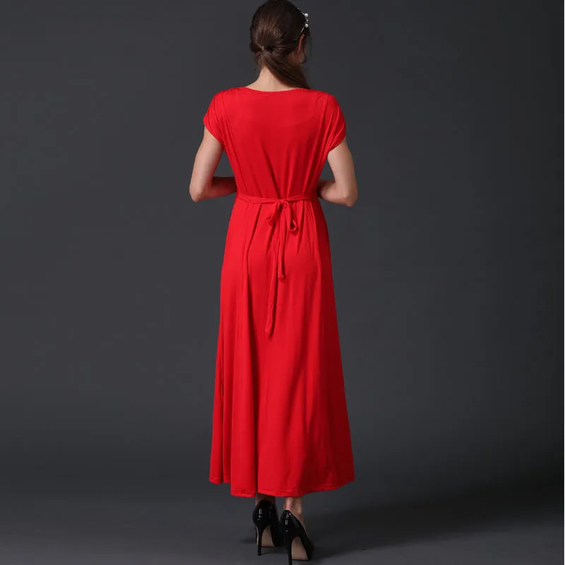 Emotion Moms 2024 Spring Summer Maternity Clothes Dress Casual Sexy V Neck For Pregnant Women LJ201114_voghion.com