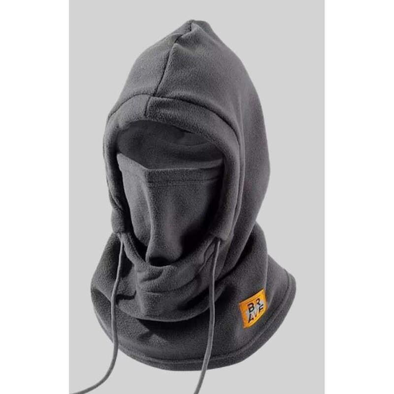 Fahrradmütze, warme Wintermaske für kaltes Gesicht, dicker einteiliger Fleece-Schal, staubdichte Frostschutzohren_voghion.com