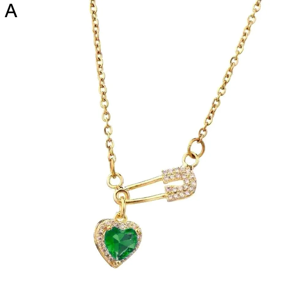 Collana con ciondolo a forma di cuore, 1 pezzo, per donne, con cristalli, per coppie, regalo di gioielli._voghion.com