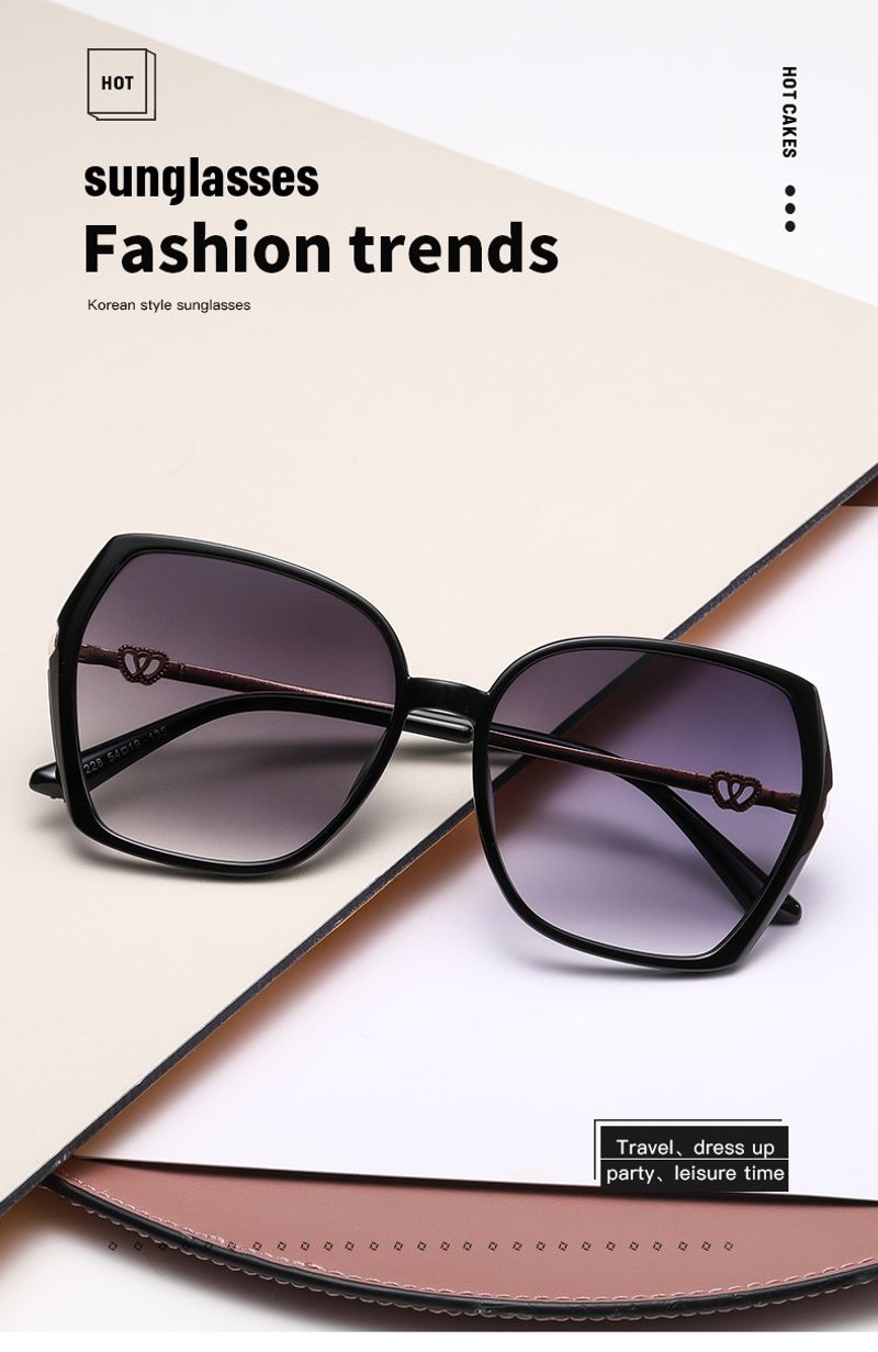 Unisex Large Frame Sunglasses Anti Ultraviolet Eye Protection_voghion.com